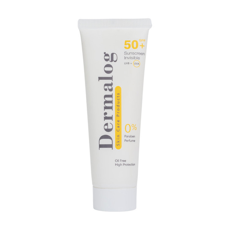 کرم ضد آفتاب بیرنگ صورت درمالوگ SPF 50 فاقد چربی مناسب برای انواع پوست حجم 50 میلیلیتر