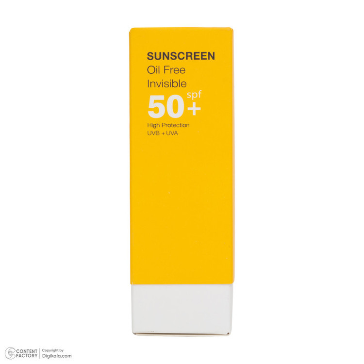 کرم ضد آفتاب بیرنگ صورت درمالوگ SPF 50 فاقد چربی مناسب برای انواع پوست حجم 50 میلیلیتر