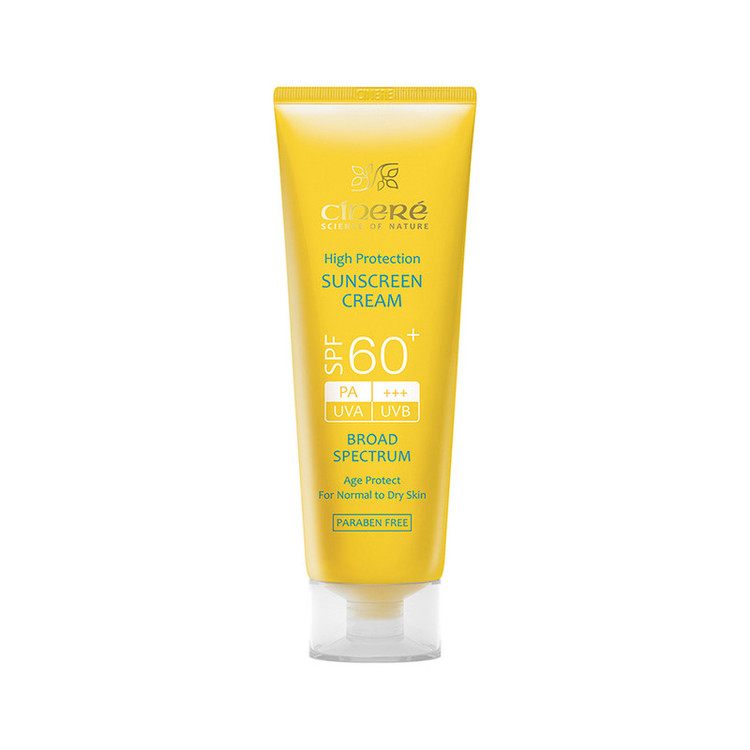کرم ضدآفتاب بیرنگ سینره مدل SPF60 مناسب انواع پوست، حجم 50 میلیلیتر