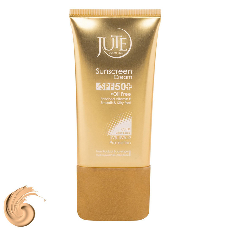 کرم ضد آفتاب ژوت بژروشن SPF 50، مناسب برای پوست چرب حجم 40 میلیلیتر، ضد آب، محافظتکننده در برابر اشعههای UVA و UVB، دارای فرمولاسیون فاقد چربی و ویتامین E، با ماندگاری 2 ساعته