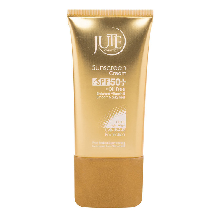 کرم ضد آفتاب ژوت بژروشن SPF 50، مناسب برای پوست چرب حجم 40 میلیلیتر، ضد آب، محافظتکننده در برابر اشعههای UVA و UVB، دارای فرمولاسیون فاقد چربی و ویتامین E، با ماندگاری 2 ساعته